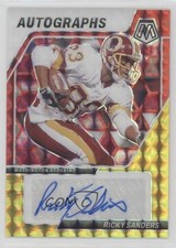 2024 Panini Mosaic Choice Fusion Red & Yellow Prizm Ricky Sanders Auto 0bk4