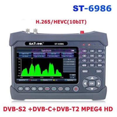 SATLINK ST-6986 Satellite TV Receiver DVB-S2/C/T2 MPEG4 HD H.265 10bits Spectrum