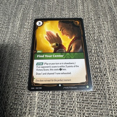 Find Your Center Riftbound Origins 047/298 Foil Spell Meta League of Legends NM