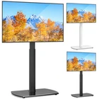 Modern Floor TV Stand Swivel Mount for 27 to 70 inch Flat Screens Glass TV Base