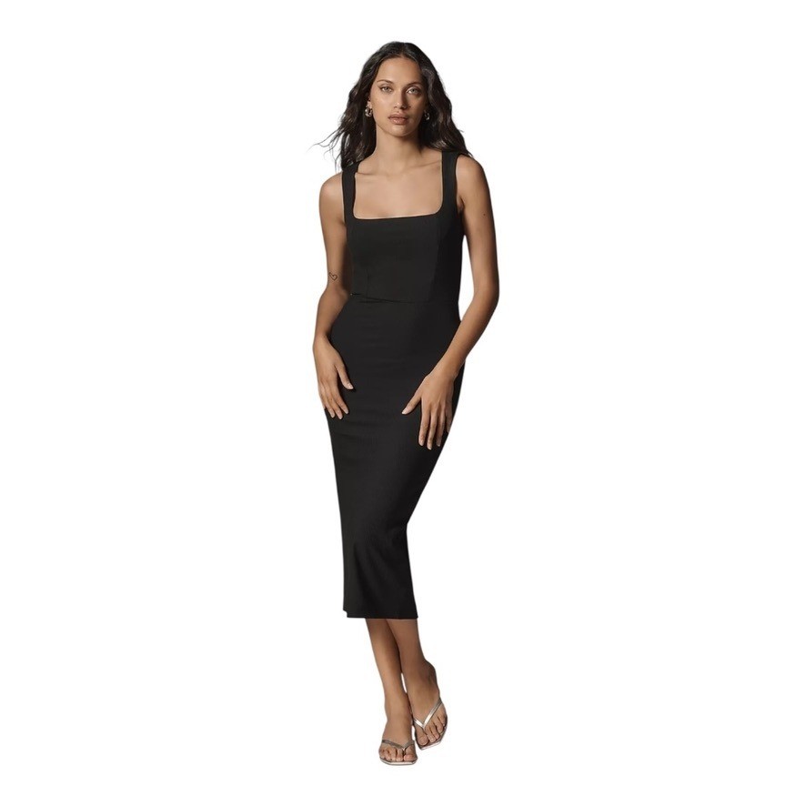 Reformation Jill Sleeveless Square-Neck Midi Dress – NWT