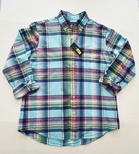 NWT Polo Ralph Lauren Oxford Shirt Classic Fit Multi Plaid Pony Mens Sz L NEW