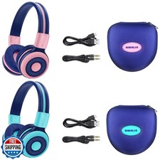 SIMOLIO Kids Headphones Bluetooth 2 Pack with 75dB,85dB,94dB Volume Limit, Wi