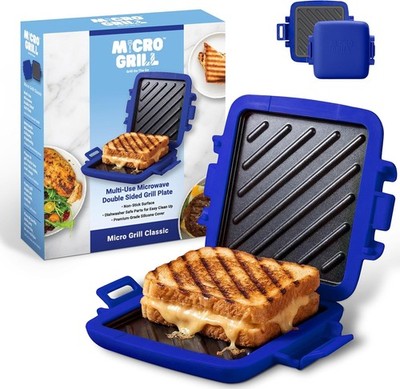 Toastie Maker Microwave Grill Sandwich Toaster 3 Minute Grilled Cheese Crispy
