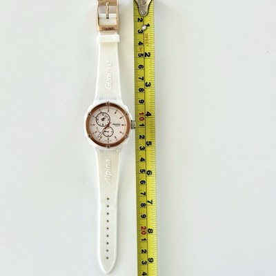 Alpina Geneve Watch White Ceramic/Rubber Strap Rose Gold  display picture 3