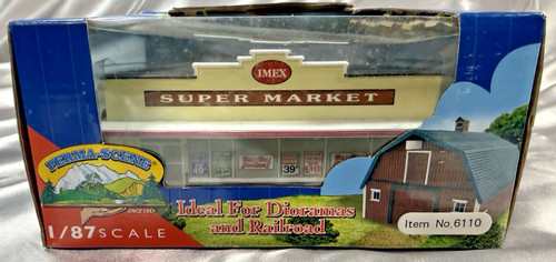 Imex Model Co. Perma-Scene escala HO #6110 supermercado caja nueva daños menores | Zustand: New