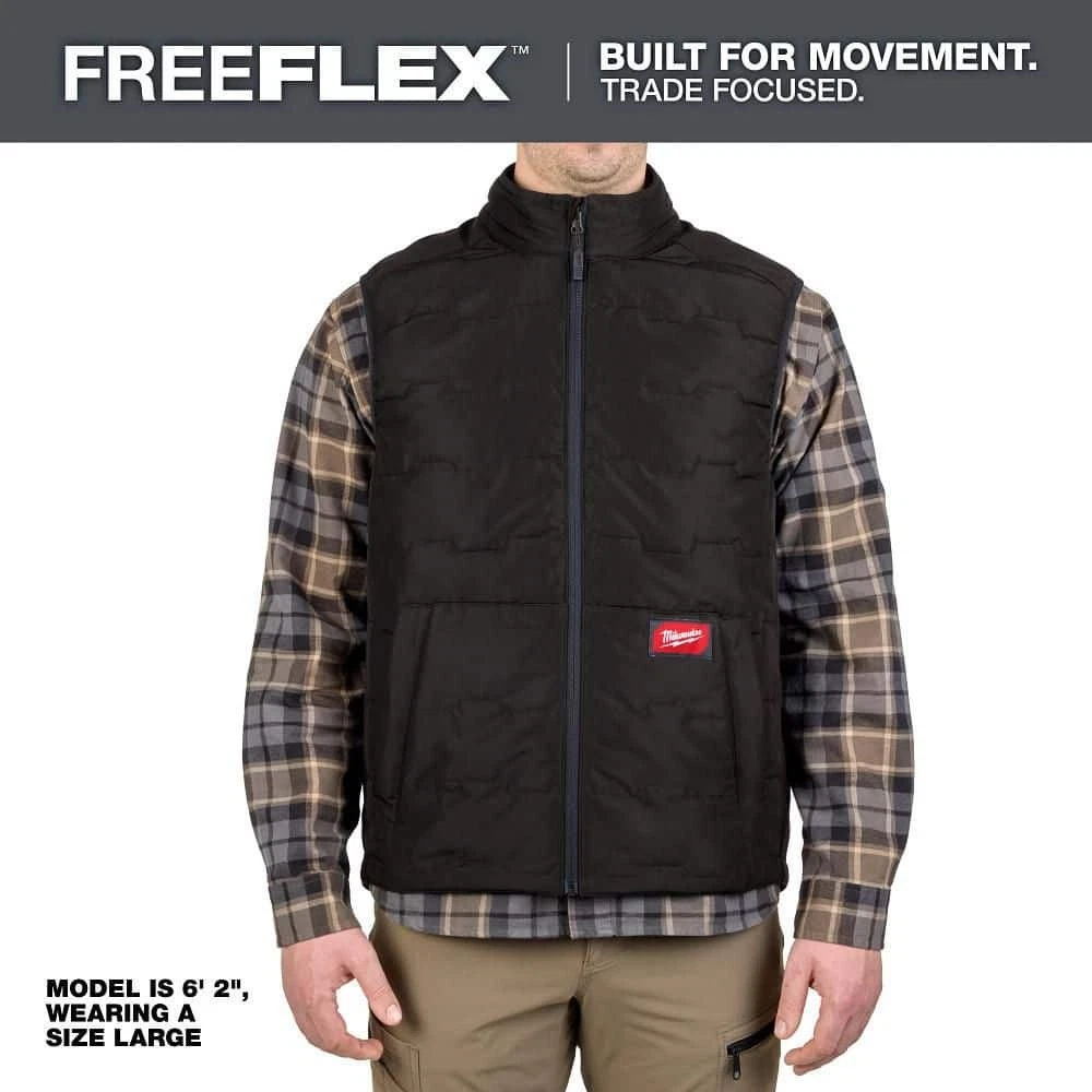 Milwaukee Men's Large Black FREEFLEX Lightweight Insulated Vest