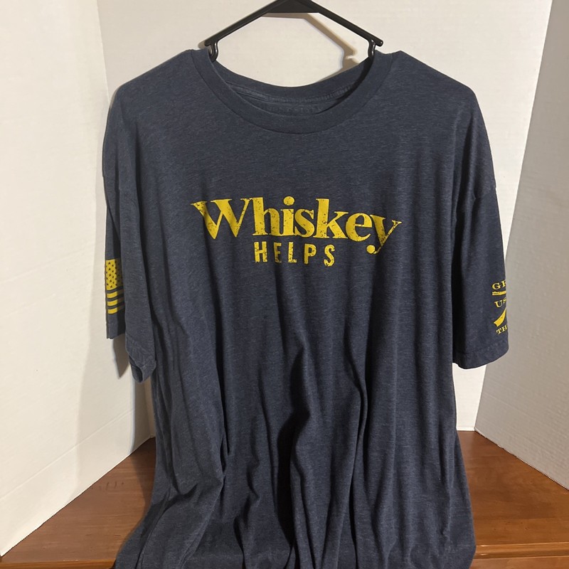 Mens Grunt Style Whiskey Helps T Shirt 3XL