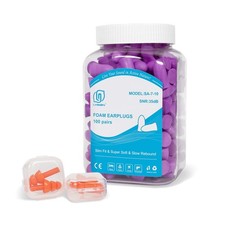 Slim Size Foam Ear Plugs for Small Ear Canals , , 100 Pairs, 35dB SNR Noise C...