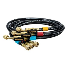 FIELDPIECE  Hose Set, 5 ft L, Black, 800 psi 819P28