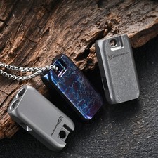 Titanium Alloy EDC Whistle Keychain Survival Emergency Outdoor Tool Waterproof