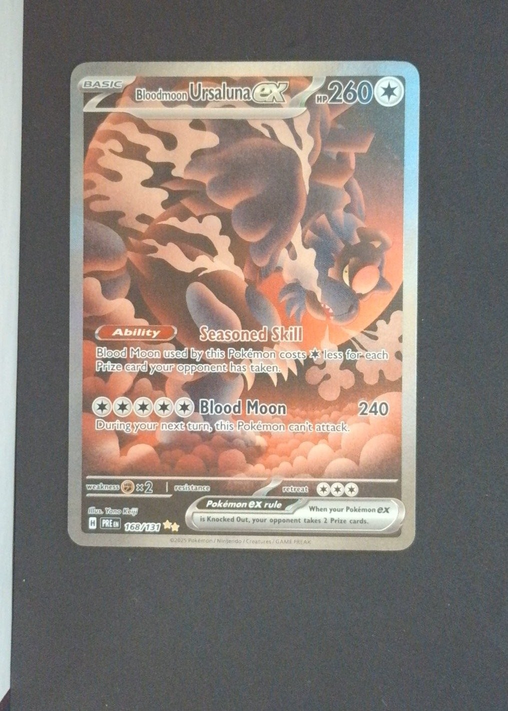 Bloodmoon Ursaluna ex Pokemon SV: Prismatic Evolutions PRE #168 LP
