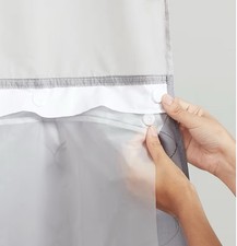 Hookless It's A Snap PEVA Snap-In Replacement Shower Curtain Liner 70x54" Frost