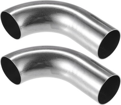 2 Pcs Bend Elbow Pipe Tube, 1.5'' OD 4.72'' 2.95'' Leg 90 Degree DIY Exhaust Pipe