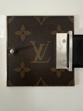 LOUIS VUITTON Belt Leather Black LV FW19