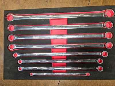 #ad #ad Bull Tools 8pc XXL Zero Offset Double Box Metric Wrench Set 8 24MM w Foam Tray $90.00