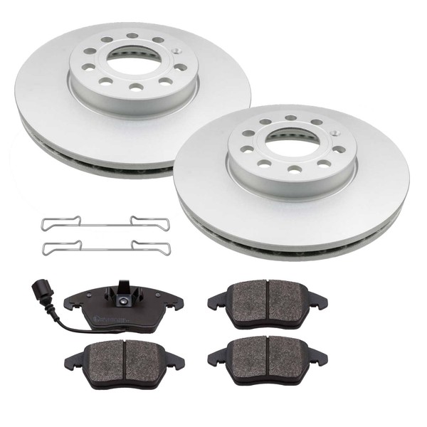 Bremsen Set Vorn FüR VW Passat 3C B6 B7 CC Tiguan - Beschichtete Bremsscheiben-image