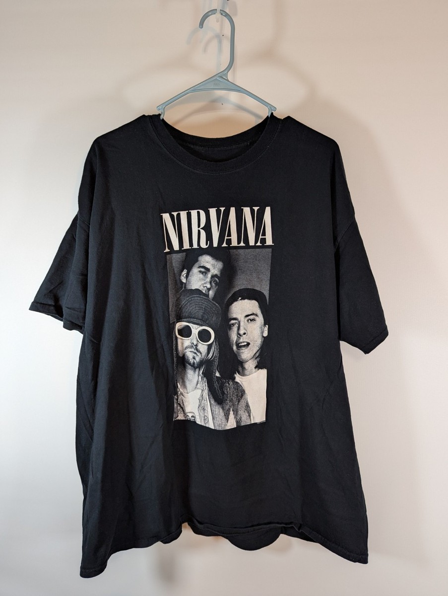 Nirvana Black Short Sleeve T-Shirt XL Adult Size Big Graphic | eBay