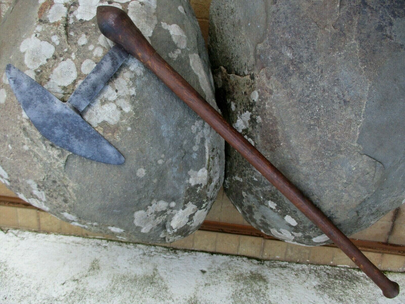 Antique African Tanzanian Tribal Handmade Hunting Axe Hachet Steel