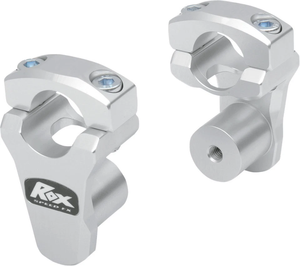 Elevadores de barra pivotante Rox Speed FX - 1-3/4" para manillar de 1-1/8" (plateado) 3R-P2PPL Foto 2 de 2