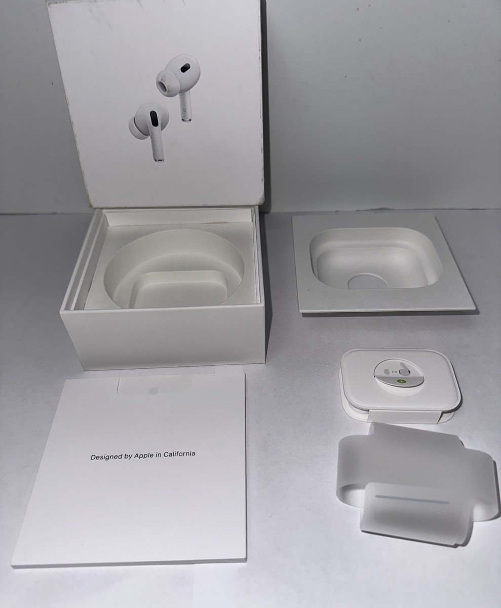 [純正品] AirPods pro2 ケースと右耳 ホワイト（箱あり） Original Apple AirPods Pro 2nd Generation BOX ONLY (Manual