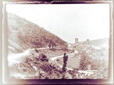 Negativo su vetro - Vista del castello - Zona Lione - 1800/1900