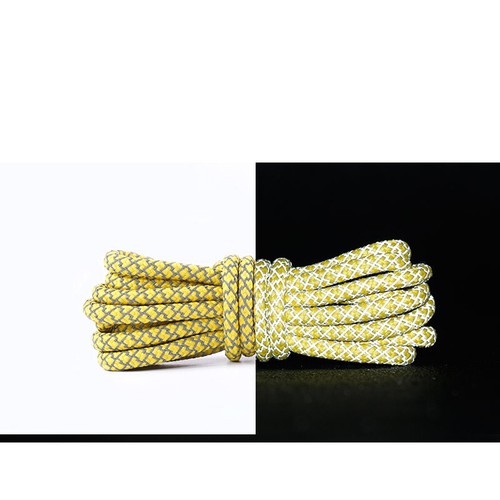 Reflective Coloured Round Shoelaces Trainer Shoe Laces 4 Length - 16 Colours - Picture 19 of 26