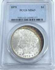 1879 PCGS MS63 Morgan Silver Dollar Toned