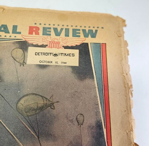Lote 2 1944 Detroit Times American Pictorial Review Segunda Guerra Mundial De colección Noticias de guerra y humor - Imagen 3 de 15
