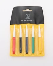 Precision Watch Clock Dip Oiler Set of 5 Assorted Sizes Pins NEW Oil Repair Tool