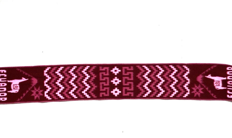 Bufanda ecuatoriana vintage hecha a mano chal púrpura fucsia rosa lana alpaca Ecuador Foto 4 de 4