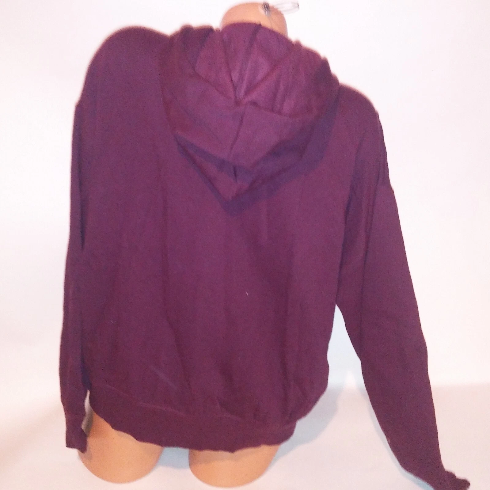 UNDERCOVER Felpa con cappuccio Victoria Secret ROSA media bordeaux full zip logo tinta unita manica lunga