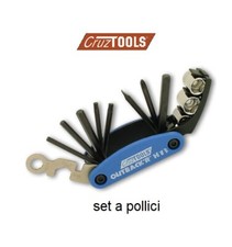 H13 CRUZ TOOLS Set richiubile viaggio CACCIAVITI chiavi a TORX e BRUGOLA POLLICI