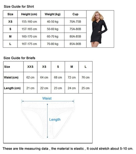 Costume da bagno donna manica lunga protezione antieruzioni UV camicia cappuccio surf - Foto 6 di 15