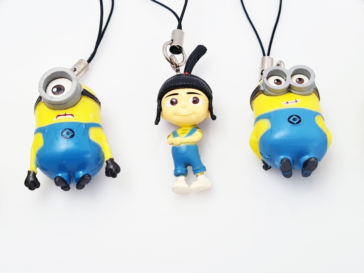 Disney Pixar Despicable Me 2 Minion Phone Charm Figure Set of 8 | eBay