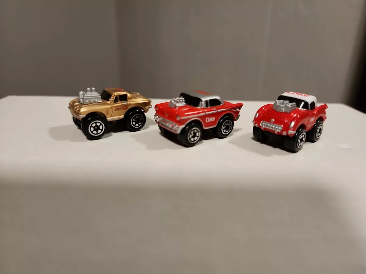 Vintage Coca Cola TINY TUFFS Micro Machine Mini Toy Cars LOT OF 3