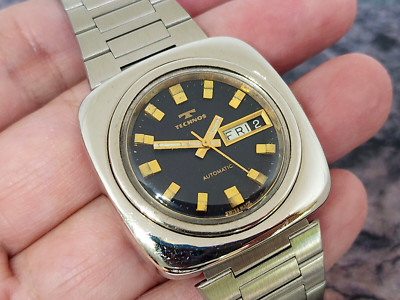 Vintage TECHNOS Ufo Case Automatic Gents Watch - RUNNING.