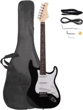 39 Inch Electric Guitar, 4/4 Full-Size Beginner Solid Body Guitar Kit w/Gig Bag