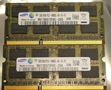 Samsung HP PC3 10600 4GB 2x2GB DDR3 laptop memory SODIMM