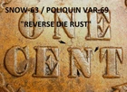 1907 Indian Head Cent - XF SNOW-63 REVERSE DIE RUST (J908)