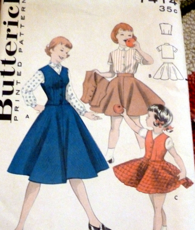 LOVELY VTG 1950s GIRLS WESKIT, SKIRT, BLOUSE Sewing Pattern 10