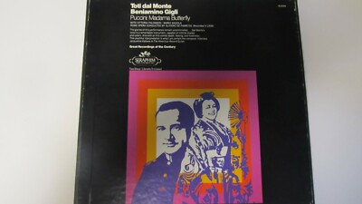 Puccini Madame Butterfly Benjamino Gigli Toti dal Monte 2 LP. Box + Booklet