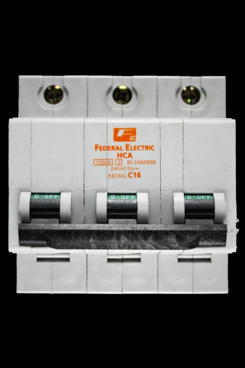 Interruttore Magnetotermico Federal Electric 16A Curva C 10kA 1 Polo HCA1P16