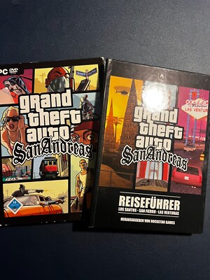 GTA Grand Theft Auto San Andreas deutsch PC Spiel + REISEFÜHRER OVP Pappschuber