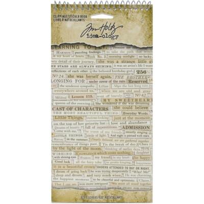 Tim Holtz ~ CLIPPINGS STICKER BOOK ~ Idea-ology stickers