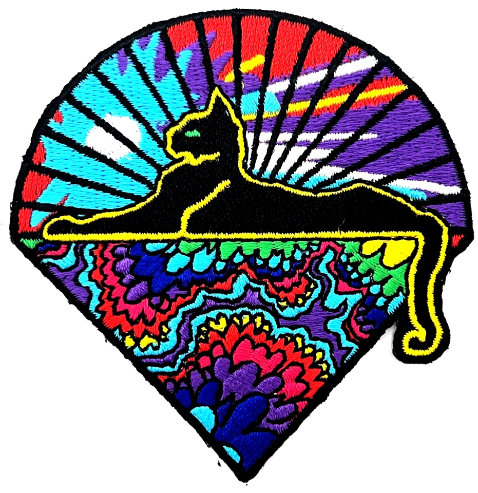 Grateful Dead Cats Down Under the Stars Embroidered Iron on Patch Applique
