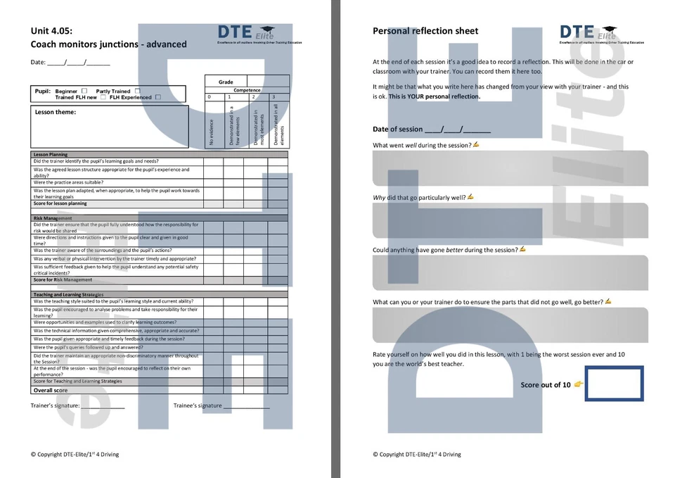 Trainee Driving Instructor reflective workbook - Image 4 of 4
