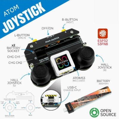 M5Stack M5Atom Joystick Programmable Double Joysticks Remote Controller ot25