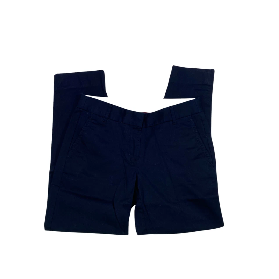 J. Pantalones Crew para Mujer Talla 2 Skimmer City Fit Elastizados Azul Marino Tiro Bajo Foto 4 de 4