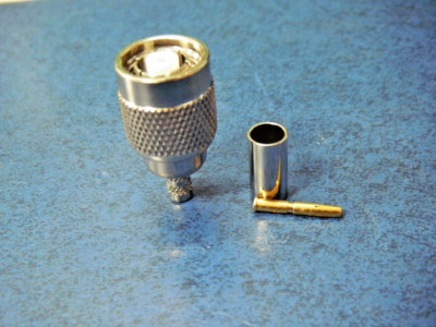 RP TNC Male Crimp Connector Coaxial RG58 CLF200 Reverse Polarity 40961202-013
